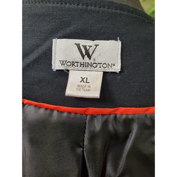 Worthington Women's Black Cotton Long Sleeve Buttons Front Casual Jacket Size XL - Picture 9 of 12